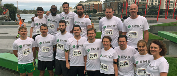 Pictured at the Grant Thornton 5K challenge are the team from EMR