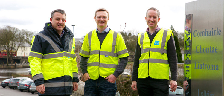 EMR, Irish Water and Leitrim CoCo Pictured left to right are: Mark Quinn, managing director, EMR, Paul McMahon, executive engineer, Leitrim County Council and John McElwaine, capital programs regional lead, Irish Water