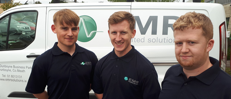 Pictured left to right above are: Darragh Quinn, Dean Glynn and Sam Flanagan, all participating in the Learn and Work Scheme