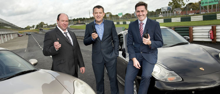 EMR and Mondello Park Pictured from left to right are: Dean Reardon, sales executive, EMR, Mark Quinn, managing director, EMR and Roddy Greene, general manager, Mondello Park
